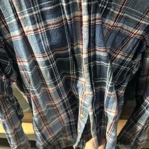 RedHead Navy and Burgundy Plaid Shirt